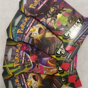 Pokemon Perfect Origin Booster Packs — Green, Purple, Pink, Yellow Art